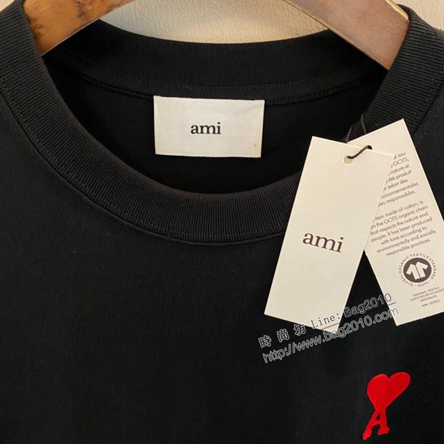 Ami專櫃2023SS新款刺繡T恤 男女同款 tzy2661